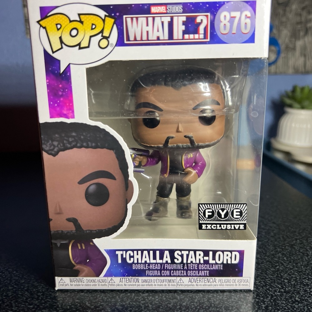 Funko Pop! Vinyl Marvel T'Challa Star-Lord Figure (FYE Exclusive) #876